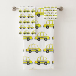 Conjunto De Toalhas Carro de táxi amarelo verificável Nova Iorque NYC