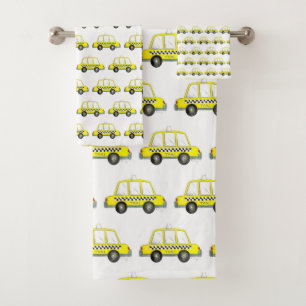 Conjunto De Toalhas Carro de táxi amarelo verificável Nova Iorque NYC