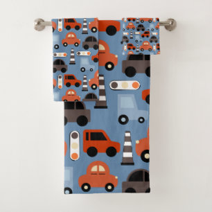 Conjunto De Toalhas carros dos desenhos animados do tráfego
