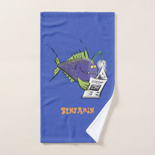 Conjunto De Toalhas Cartografia de peixe-anjo engraçado