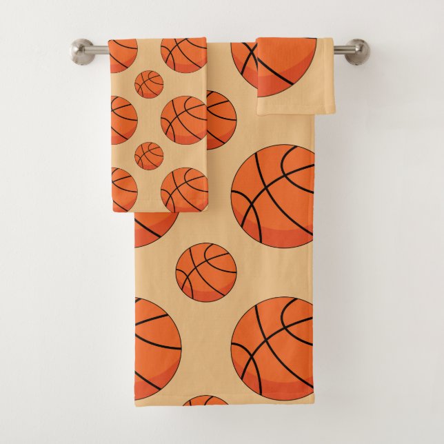 Conjunto De Toalhas Cartoon Basketball Ball (Insitu)