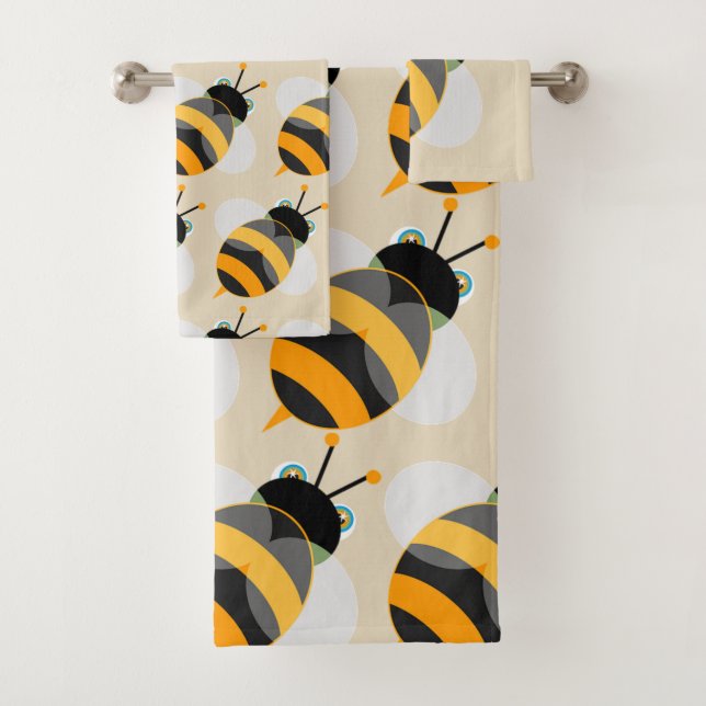 Conjunto De Toalhas Cartoon Bumble Bee (Insitu)