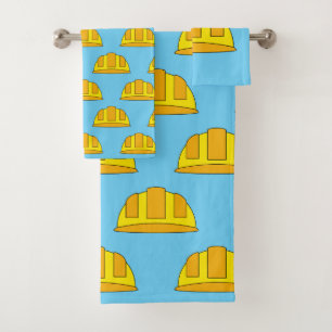 Conjunto De Toalhas Cartoon de Capacete Amarelo