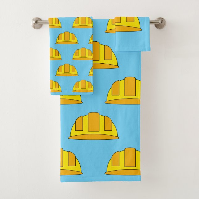 Conjunto De Toalhas Cartoon de Capacete Amarelo (Insitu)