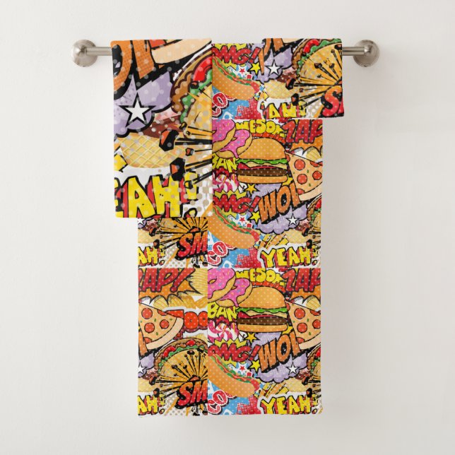 Conjunto De Toalhas Cartoon de comida (Insitu)