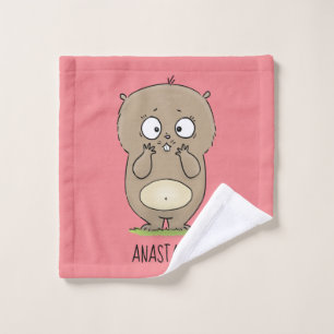 Conjunto De Toalhas Cartoon de hamster adorável