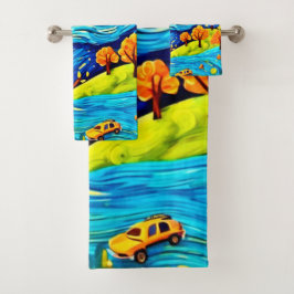 Conjunto De Toalhas Cartoon Starry Night: Surrealismo Inspirou Arte