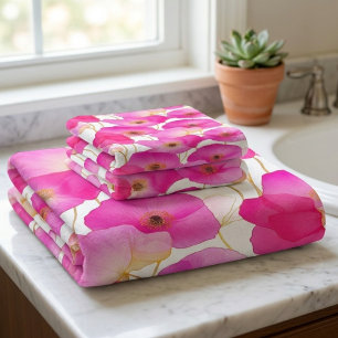 Conjunto De Toalhas Casa de Campo Floral Botânico de Flores Silvestres