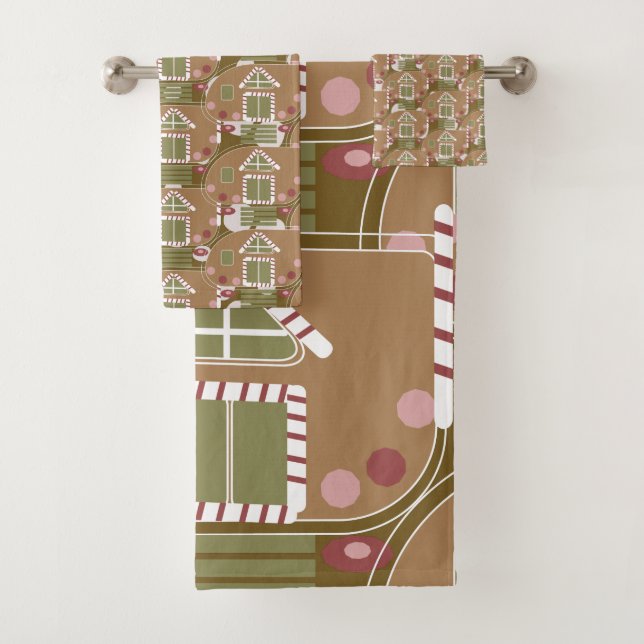 Conjunto De Toalhas Casa de gengibre Camper Rosa   (Insitu)