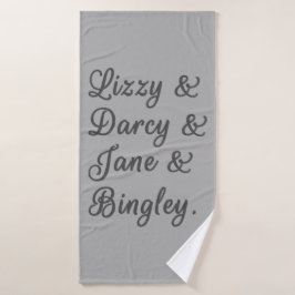 Conjunto De Toalhas Casais de Orgulho e Preconceito I