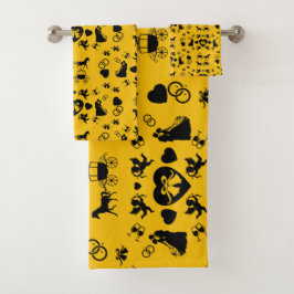 Conjunto De Toalhas Casamento Romântico De Cavalo E Carrinho