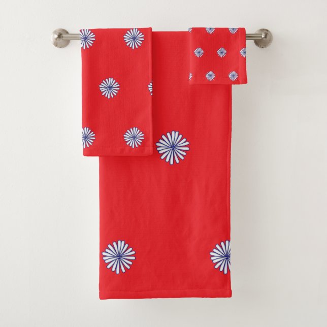 Conjunto De Toalhas Casas Brancas - Casa do Presente Vermelho (Insitu)