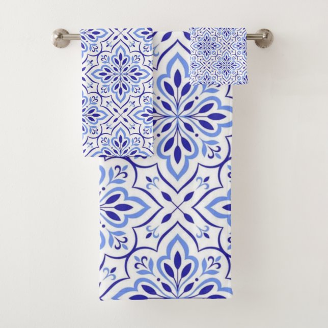 Conjunto De Toalhas Cascais Elegance Delicate Blue Mediterranean (Insitu)
