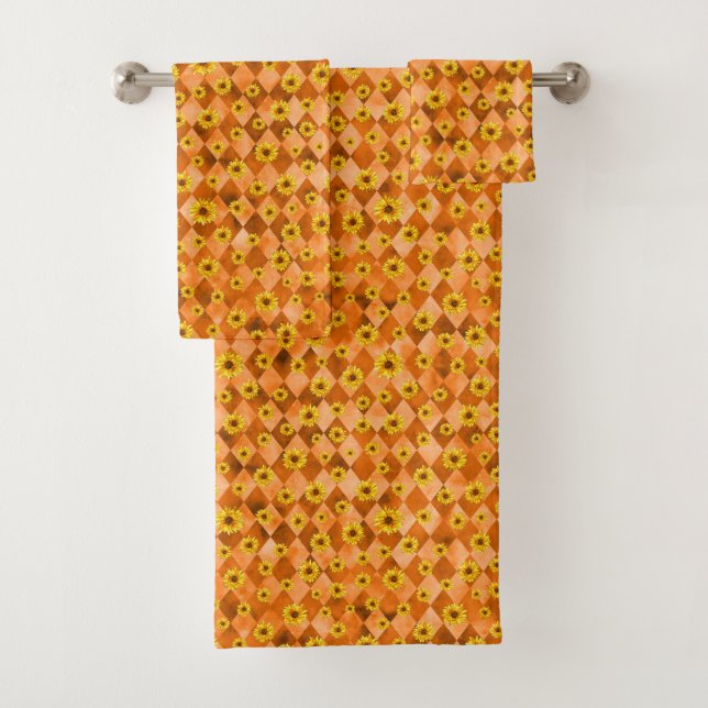 Conjunto De Toalhas Cascas de laranja e girassol, Design 2 (Insitu)