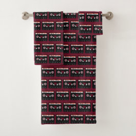 Conjunto De Toalhas Cassette Tapes Bath Towels 