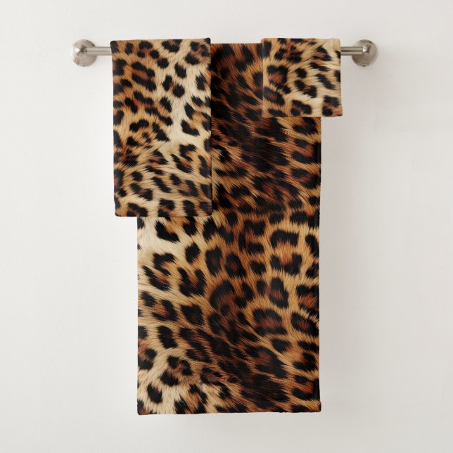 Conjunto De Toalhas Castanho-Leopardo (Insitu)