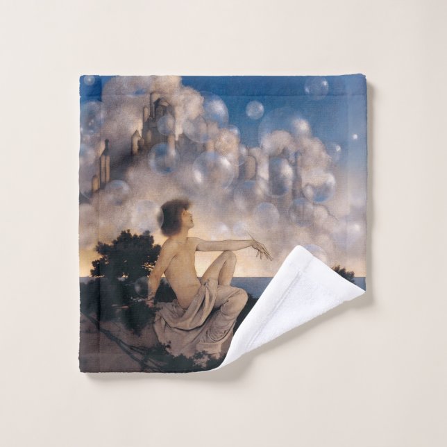 Conjunto De Toalhas Castelos no Ar de Maxfield Parrish 1904 Fantasia V (Pano de lavar)