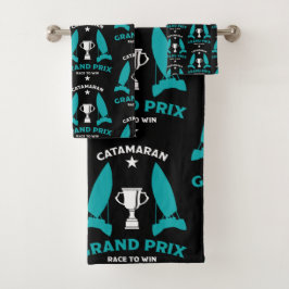 Conjunto De Toalhas Catermaran Hydrofoil Sailboat Racing