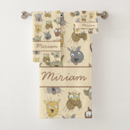 Conjunto De Toalhas Cats Doodle