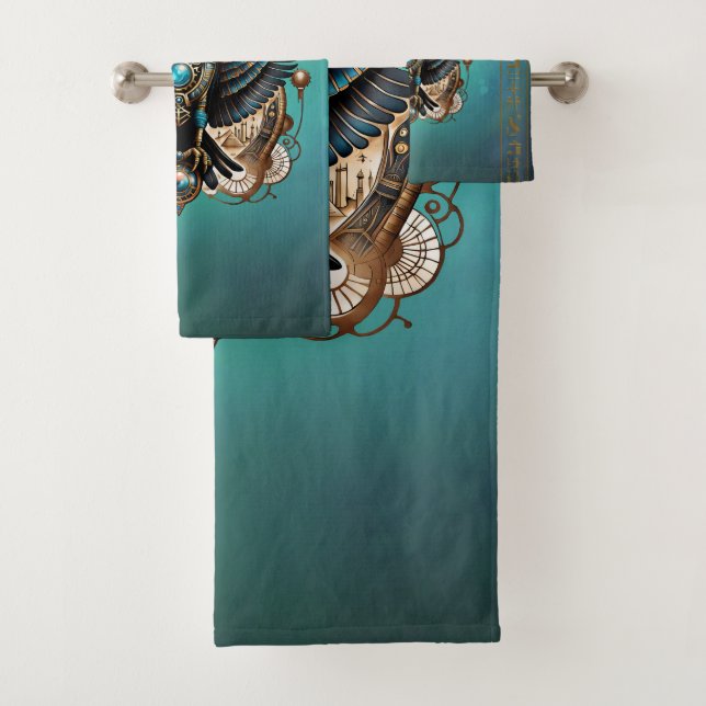 Conjunto De Toalhas Cavalgue o deus falcão. (Insitu)