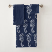 Cavalo-marinho branco e azul