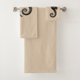 Conjunto De Toalhas Cavalos-marinhos