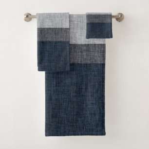 Conjunto De Toalhas Caverna de Homem de Cinza Azul Escuro