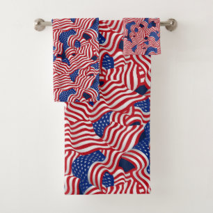 Conjunto De Toalhas Celebração de Estrelas e Stripes