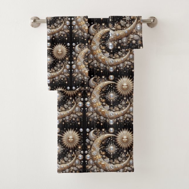 Conjunto De Toalhas Celestial Diamond Towel Set (Insitu)