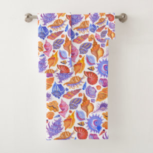 Conjunto De Toalhas Célula tropical brilhante, desenho à mão