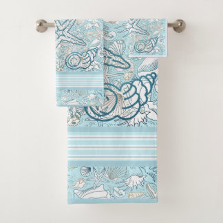 Conjunto De Toalhas Cena de Caça com Fundo Azul
