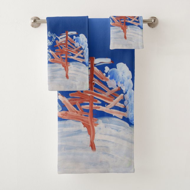 Conjunto De Toalhas Cena de inverno (Insitu)