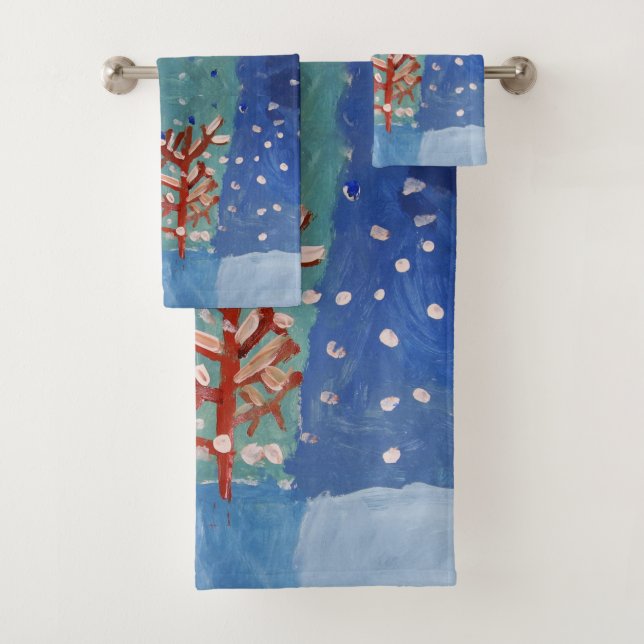 Conjunto De Toalhas Cena de inverno (Insitu)