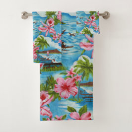 Conjunto De Toalhas Cenas Havaianas