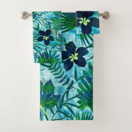 Conjunto De Toalhas Cerceta tropical havaiana do jardim de Nalani