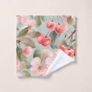 Conjunto De Toalhas Cerejeiras e cerejas Arte da Primavera