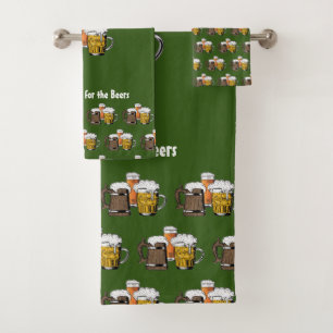 Conjunto De Toalhas Cervejas verdes personalizáveis