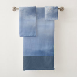 Conjunto De Toalhas Céu Azul Mágico com Cisnes Voadoras