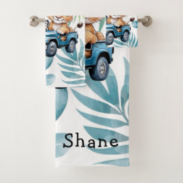 Conjunto De Toalhas Chá de fraldas de Safari Ride Boy Gift