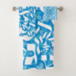 Conjunto de Toalhas Chanukah 3-Piece - Judaica Gif<br><div class="desc">Judaica - Software - Feriados Judeus - Toalhas Chanukah - Design de Banheiro - Feriados - Casa e Família Judaica - Presentes - Azul e Branco</div>