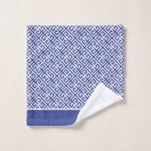 Chave grega branca e azul