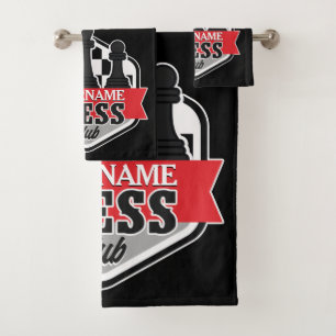 Conjunto De Toalhas Checkmate do Chess Player do NOME Personalizado