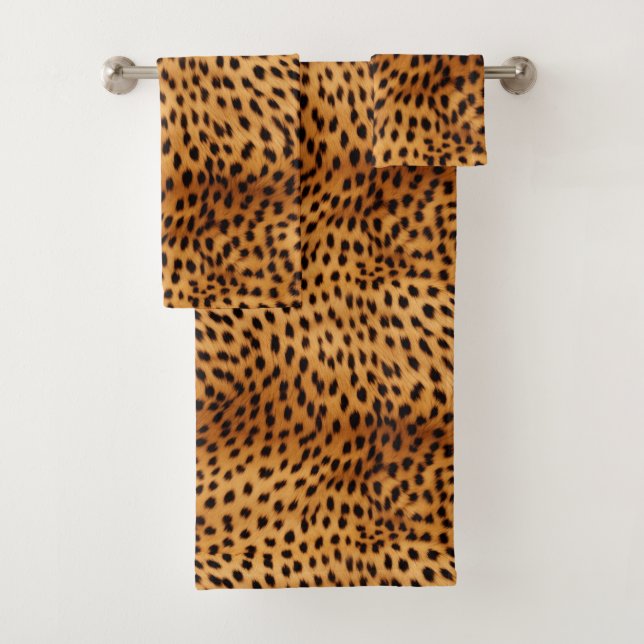 Conjunto De Toalhas Cheetah Animal fur (Insitu)