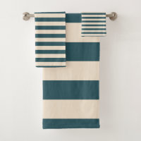 Chic Emerald Off-White Striped