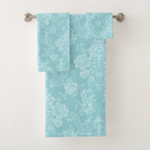 Conjunto De Toalhas Chic Floral Romântico Damask-Mint