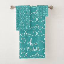 Chic Teal Blue Pattern tia Modelo