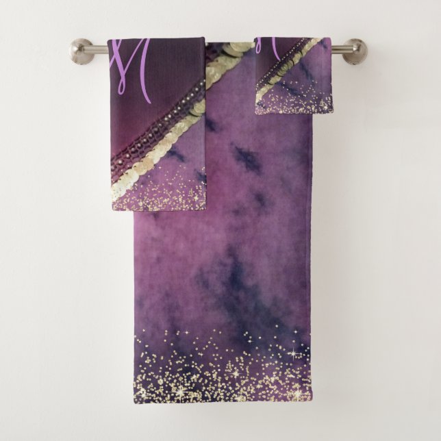 Conjunto De Toalhas Chic Tie Dye Monograma Gypsy Scarf      (Insitu)