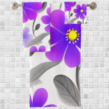 Chique Elegante Estiloso Floral Roxo