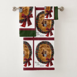 Conjunto De Toalhas Chow Chow Amava Natal