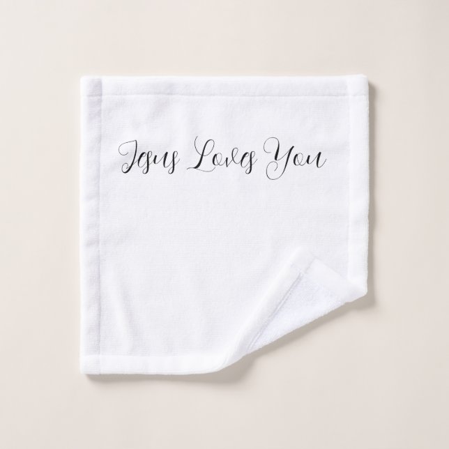 Conjunto De Toalhas Christian Bath towel Jesus Loves You (Pano de lavar)